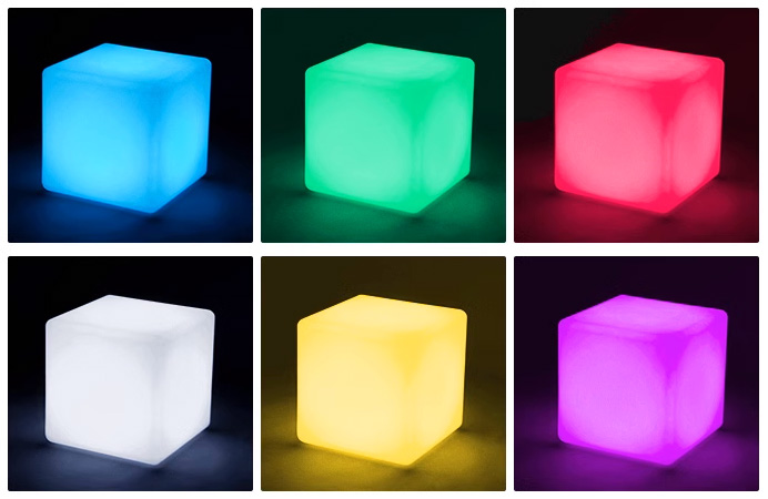 Светильник Куб 60 питание от сети 220В, RGB