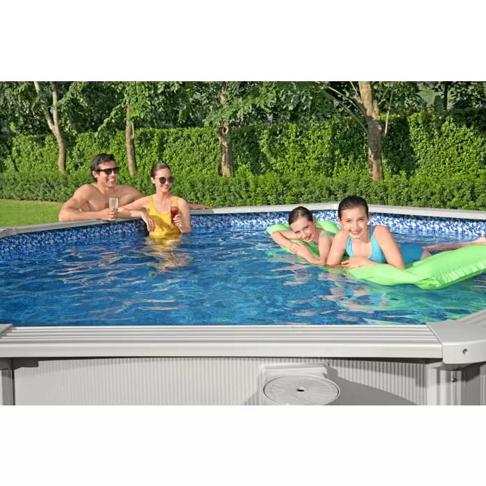 Bestway 56574 BW Стальной бассейн Hydrium 360х120см, 10990л, песч.фил.-нас. 3028л/ч, лестн., тент, подст., попл.-доз.