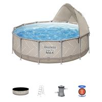Bestway 561FY BW Каркасный бассейн Steel Pro Max 396x107см, 11133 л, фил.-нас. 2006 л\ч, лестн, тент, навес