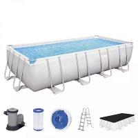 Bestway 56465 BW Каркасный бассейн Power Steel 549х274х122см, 14812л, фил.-насос 5678л/ч, лестница, тент, попл.-доз.