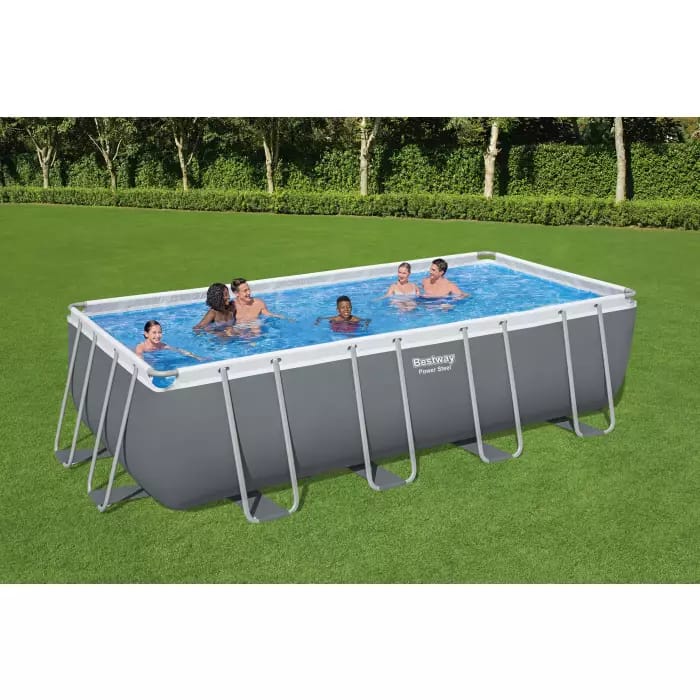 Bestway 5619Q BW Каркасный бассейн Power Steel 549х274х132см, 16477л, песч.фил.-нас. 5678/ч, лестн., тент, попл.-доз.
