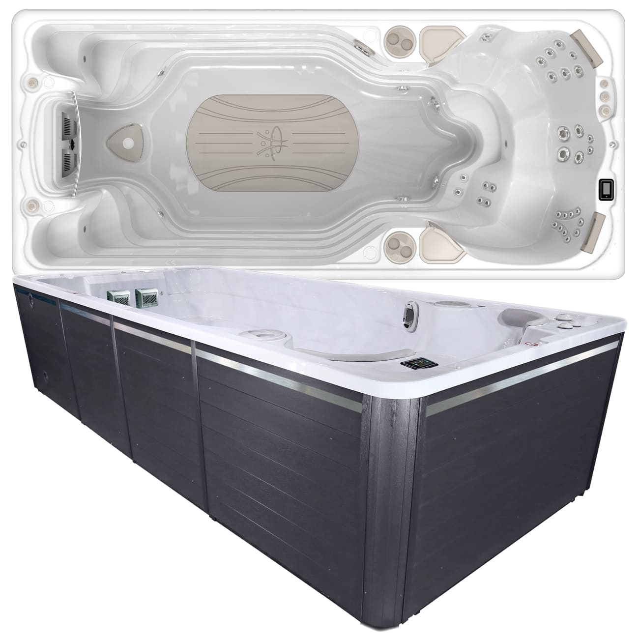 Спа бассейн с противотоком Hydropool AquaSport 17 AX