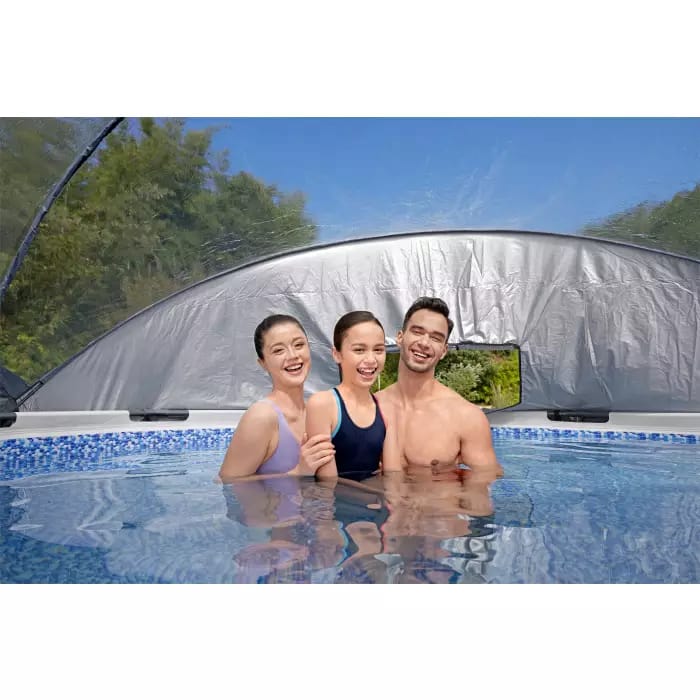 Bestway 5619N BW Каркасный бассейн Steel Pro Max 366х100см, 9150л, с навесом, фил.-насос 2006л/ч, лестница