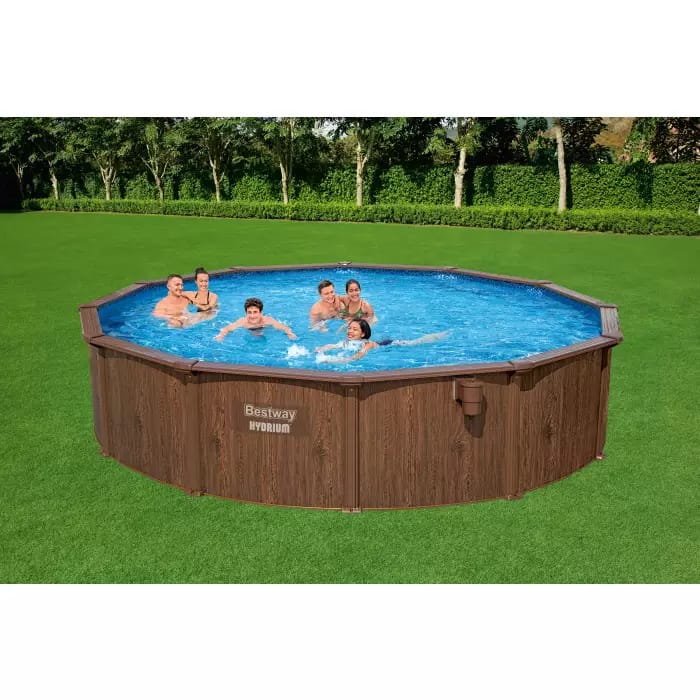 Bestway 561CU BW Каркасный бассейн 488х130см, композитный, 21490л, песч.фил.-нас. 5678л\ч, лестн, тент, подст, дисп.