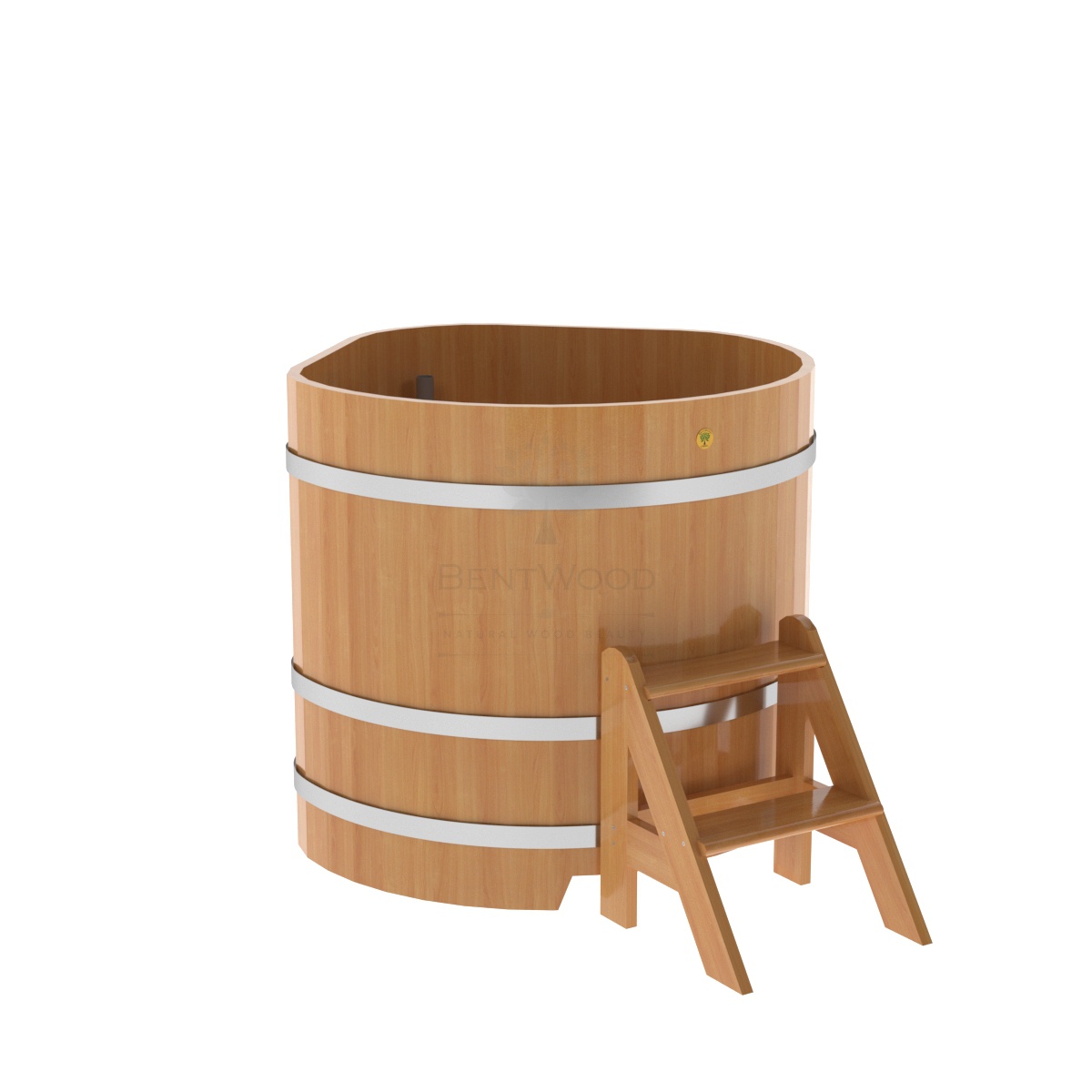 Купель угловая из лиственницы 1,03х1,03