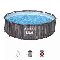 Bestway 5614Z BW Каркасный бассейн Steel Pro Max 427х107см, 13030л, фил.-насос 3028л/ч, лестница, тент