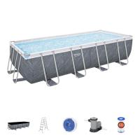 Bestway 56998 BW Каркасный бассейн Power Steel 549х274х122см, 14812л, фил.-насос 5678л/ч, лестница, тент, попл.-доз.