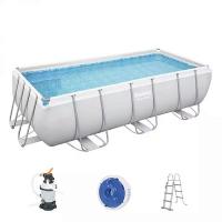 Bestway 56442 BW Каркасный бассейн Power Steel 404х201х100см, 6478л, песч.фил.-нас. 2006л/ч, лестница, попл.-дозатор