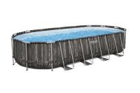 Bestway 561ES BW Каркасный бассейн Power Steel 732x366x1.32см, 28068 л, фил.-нас. 9463 л\ч, лестн, тент, попл.-доз