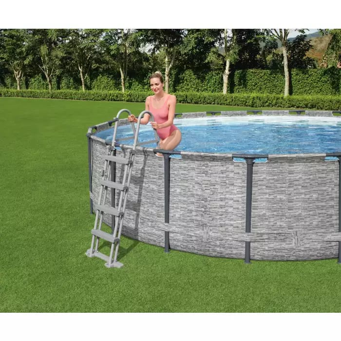 Bestway 5619D BW Каркасный бассейн Steel Pro MAX 427х122см, 15232л, фил.-насос 3028л/ч, лестница, тент