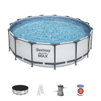 Bestway 56438 BW Каркасный бассейн Steel Pro Max 457х122см, 16015л, фил.-насос 3028л/ч, лестница, тент