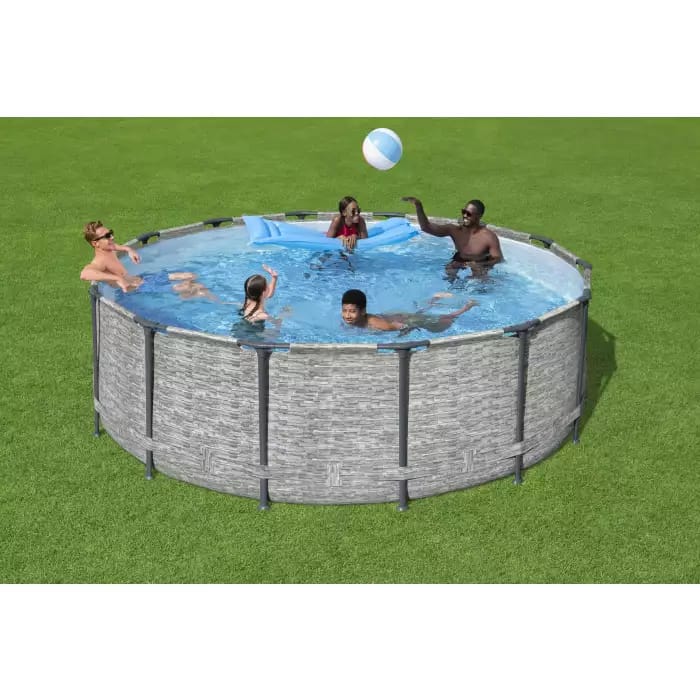 Bestway 5619D BW Каркасный бассейн Steel Pro MAX 427х122см, 15232л, фил.-насос 3028л/ч, лестница, тент