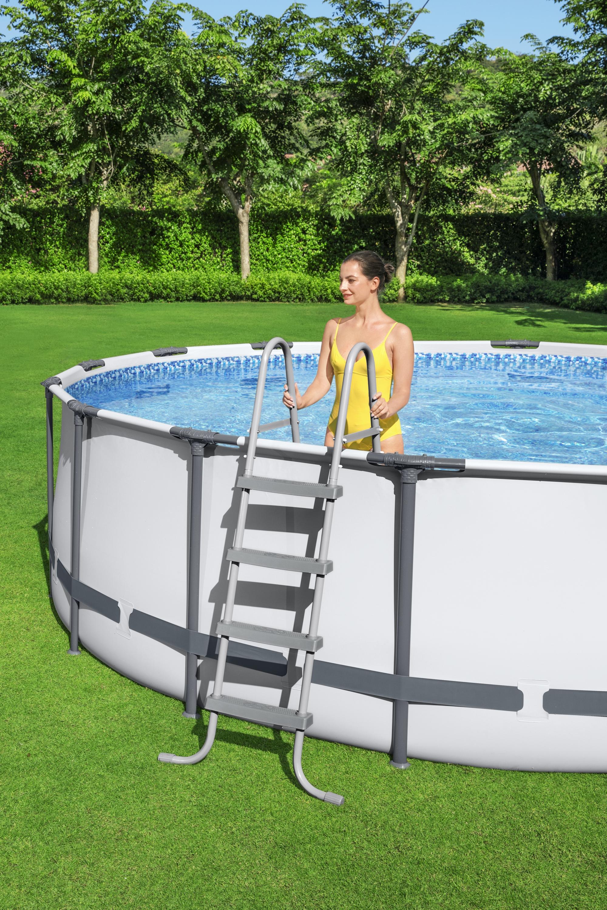 Bestway 56438 BW Каркасный бассейн Steel Pro Max 457х122см, 16015л, фил.-насос 3028л/ч, лестница, тент