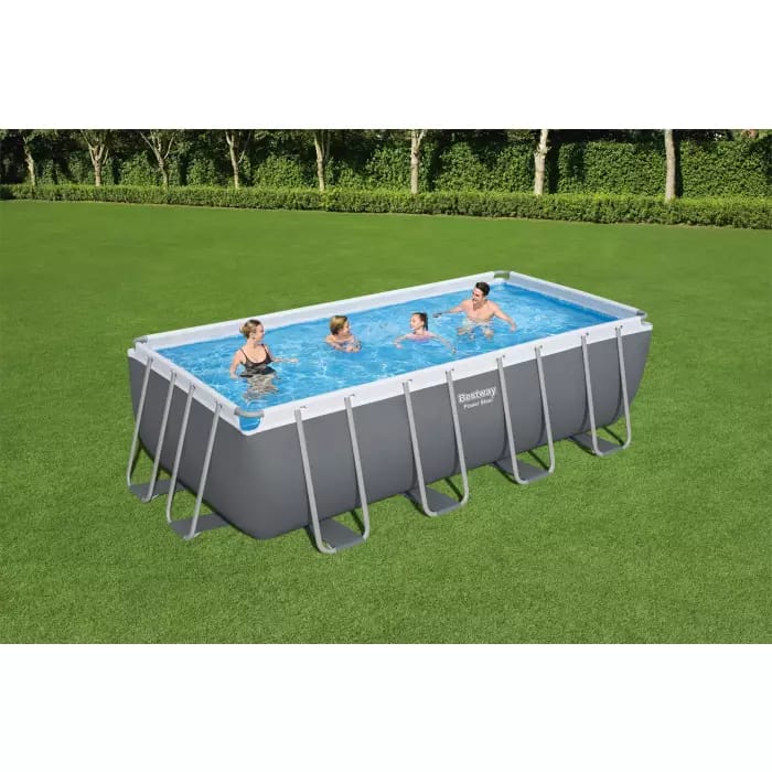 Bestway 56671 BW Каркасный бассейн Power Steel 488х244х122см, 11532л, песч.фил.-нас. 3028л/ч, лестн., тент, попл.-доз